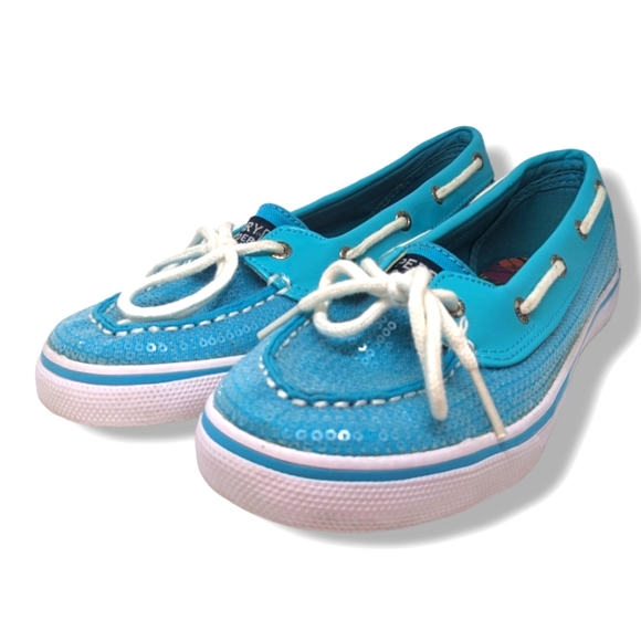 Sperry | Top-Sider Biscayne Sequin Aqua Loafer Moccasin Women's Size 4.5 - Picture 2 of 5